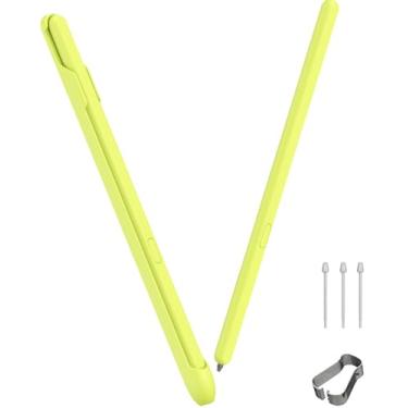 Imagem de Miimall Para Samsung Z Fold 6 S Pen, compatível com Galaxy Z 3/4/5/6 Fold Edition, suporte de caneta S adesivo fino com ponta de silicone de 1,5 mm (Stylus+capa, verde)
