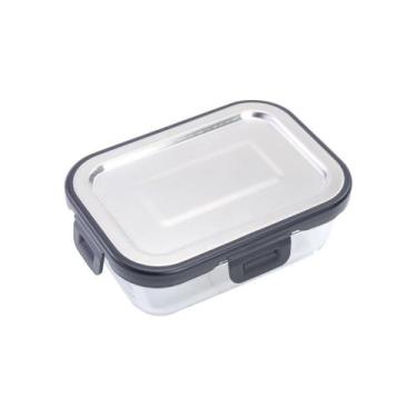 Imagem de Pote Hermetico 1000 ml Tampa Alumínio para Organizar Marmita Comida Ge