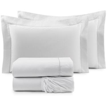 Imagem de Roupa de Cama Casal Glass Clean Algodão 200 Fios 04 Peças  - Borda Bor