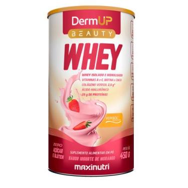 Imagem de DermUp Beauty Whey Sabor Iogurte de Morango 450g Maxinutri