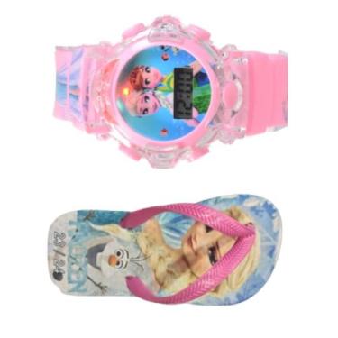 Imagem de Chinelo e relógio musical infantil masculino frozen ,presente que sua 