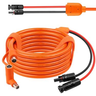 Imagem de MOOKEERF Cabo de extensão de carga solar para CC de 8 mm, cabo solar 12AWG + 14AWG com conector de painel solar para DC7909/8020 para Anker, GZ Yeti, BLUETT, estação de energia portátil Jackery