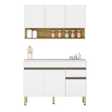 Imagem de Conjunto De Armarios Modulados Line Com 6 Portas E 1 Gaveta.