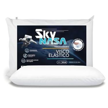 Imagem de Travesseiro Viscoelástico Basic Sky, Suporte Ortopédico, Espuma com Memória