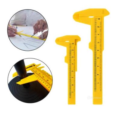 Imagem de Kit 2 Paquímetros Analógicos 6" e 3", Medição em mm e Polegadas BOM650