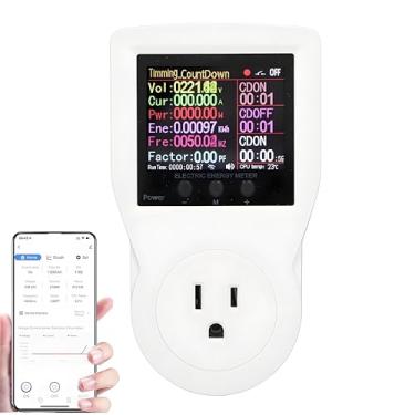 Imagem de Tomada do Monitor de Uso de Eletricidade WiFi Tomada Inteligente Plug-in Medidor de Energia Medidor de Watt AC85-265V (Plugue dos EUA)