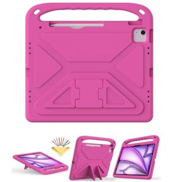 Imagem de UUcovers Capa infantil para iPad Pro 33.0 cm M4 2024 com suporte/alça/caneta stylus porta-lápis, leve, macio, EVA, resistente, à prova de choque, resistente, dobrável, para meninas e meninos, linda
