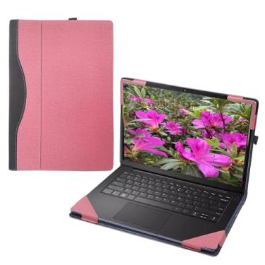 Imagem de XJchen Capa para laptop compatível com HP Elitebook 640 840 845 1040 G9 G10 G11 ProBook 440 445 35.6 cm G11 ZBook Firefly 14 G9 Capa protetora de pele PU bolsa de couro (rosa)