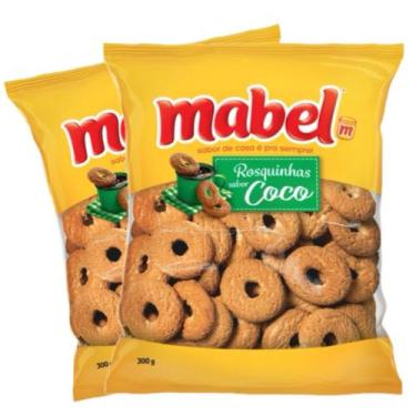 Imagem de 02 Pacotes de Rosquinha de Coco Mabel 300g (Cada), 300g