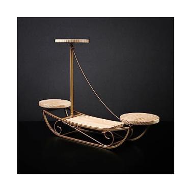 Imagem de Suporte de bolo, moldura de exibição de sobremesa Taiwan, decoração de casamento, moldura de bolo, criativa, em forma de barco, mesa, prato de bolo, doces, cupcake, sobremesa, prateleiras, expositores