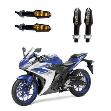 Imagem de KIT 4 Luz Seta Esportiva Pisca de Led Modelo P29 Para Moto YZF R3 Ano 