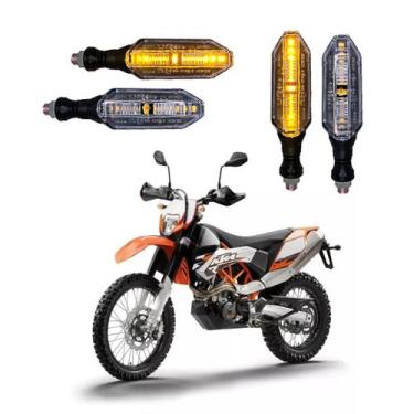 Imagem de KIT 4 Setas Esportivas Pisca de Led Modelo P26 Para Moto KTM SUPERMOTO