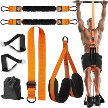 Imagem de Faixa de treino resistente, conjunto de faixas de assistência ultra pull up 2025, peso/tamanho ajustável com descanso para pés/joelho de tecido, treino de academia em casa, faixa de treinamento de