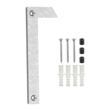 Imagem de PATIKIL Números de casa de 15 cm para uso externo, número 1 com textura de plástico ABS, número de casa flutuante, número moderno, caixa de correio, números de porta com kit de unhas para rua