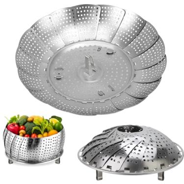 Imagem de Cesto De Cozimento Vapor Legumes e Verduras Inox Panela Vaporeira Com Pés Yab