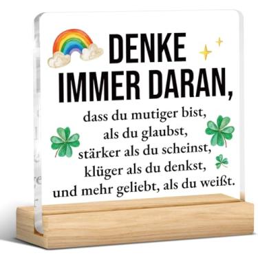 Imagem de Presentes inspiradores para mulheres, placa de acrílico You Are Braver, presentes motivacionais para amigos, colegas de trabalho, filha, irmãs