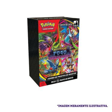 Imagem de Combo de Booster Pokémon ME02 Fogo Fantasmagórico - Copag