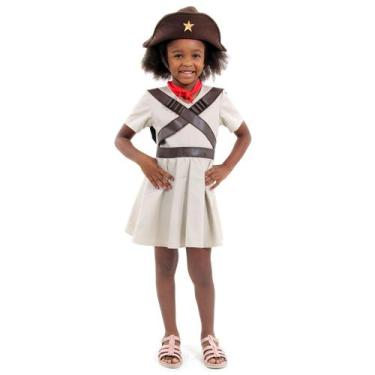 Imagem de Fantasia Maria Bonita Infantil Vestido Junino Cangaceira Com Chapéu - 