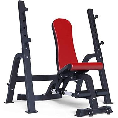 Imagem de LMJYU Banco de halteres de fitness auxiliar para academia mesa dobrável de peso - banco de peso funcional barra de cama banco de agachamento banco de halteres casa cadeira fitness equipamento de