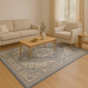 Imagem de Tapete Vinci Pelo Baixo Antialérgico Impermeável 140x200cm Jolitex  - Napoles