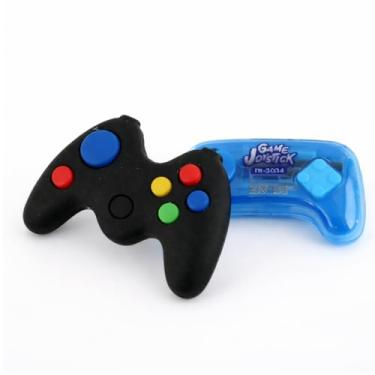 Imagem de Kit Borracha e Apontador Escolar Game Joystick Cores Azul e Preto Formato Controle de Videogame