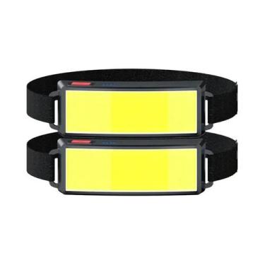Imagem de Lanterna De Cabeça LED COB Recarregável Tipo-C À Prova d'Água Para Pes