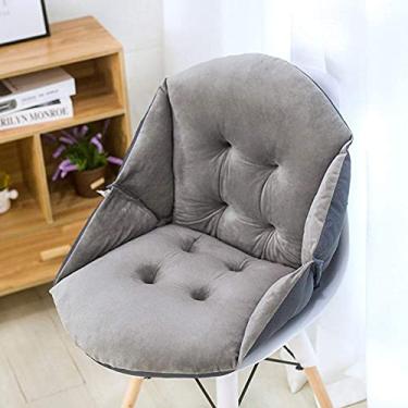 Imagem de Almofada para cadeira, almofadas de assento de mesa, quente, confortável, sherpa, pelúcia, escritório, cadeira, tapete de estudante com suporte para costas para cóccix de carro, dor, roxo, 48 x 40 cm