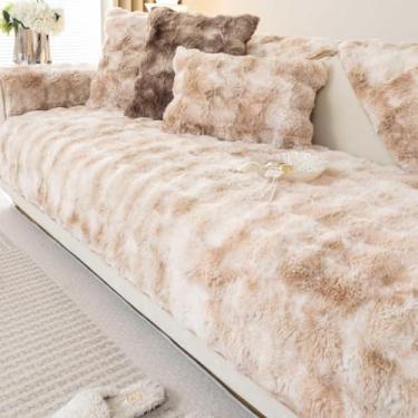 Imagem de Capas de sofá antiderrapantes capas de sofá de 3 lugares capas de sofá de canto veludo e capas de sofá grossas, marrom claro 1-110 x 210 cm