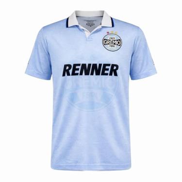 Imagem de Camiseta Grêmio Retrô Celeste 1995 Masculina, Azul, M