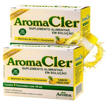 Imagem de Kit 2x AromaCler Suplemento Alimentar Líquido 16 Flaconetes Sabor Abac