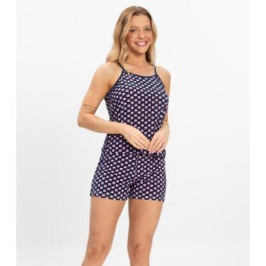 Imagem de Short Doll Curto Feminino De Liganete Bella Ana Azul, P, Azul