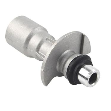 Imagem de LR028136 Conector de tubo refrigerador de óleo para bomba de água do motor de alumínio compatível com Land Rover Sport LR4 Range Rover Replace# LR030593 C2Z18658 LR028136 LR011997