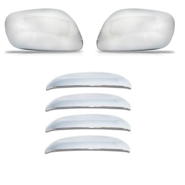 Imagem de Kit Aplique Cromado Maçaneta Retrovisor Toyota Etios 2012 à 2013