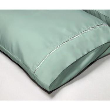 Imagem de Lençol Cama Casal Queen 400 fios Micropercal 03 Peças Ponto Palito - R