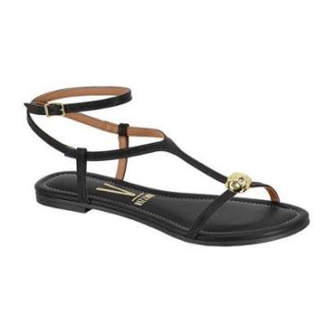 Imagem de Sandalia Rasteira Feminina Vizzano Amarração Pedra Blogueira-Feminino