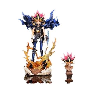Imagem de Figura De 28cm Do Anime Duel Monsters Yugi Muto Com 2 Cabeças, Estátua