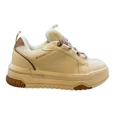 Imagem de Tenis Feminino Chilli Beans Sneakers Couro Casual Ultraconforto Street Plataforma Retrô Cadarço Dupl-Feminino