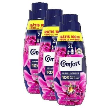 Imagem de kit 3 Amaciante Concentrado Comfort Brisa Elegante 500ml