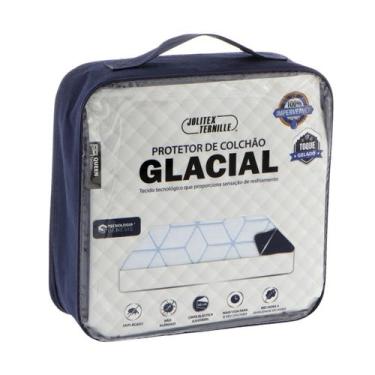 Imagem de Protetor de Colchão Queen Glacial Jolitex Toque Gelado Impermeável 158