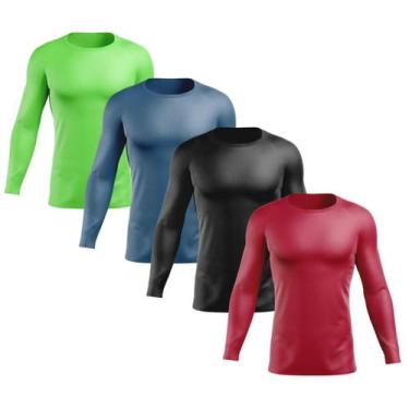 Imagem de Kit 4 Camisas UV Masculinas com Proteção UV 50+ Manga Longa  - TR4, Pr