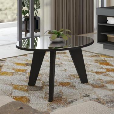 Imagem de Mesa de Centro Tampo com Espelho Pés em MDF Espanha Preto - Artely