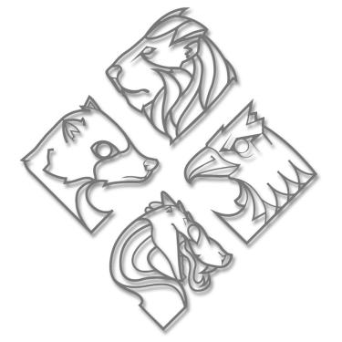 Imagem de Quadros animais elementos da natureza 