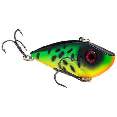 Imagem de Strike King Iscas REYESD14-419 Red Eyed Shad 1/4 oz Hard Lipless Isca crankbait Isca, 5 cm de comprimento. Profundidade variável, dois # 6 ganchos agudos, tigre de fogo, por 1