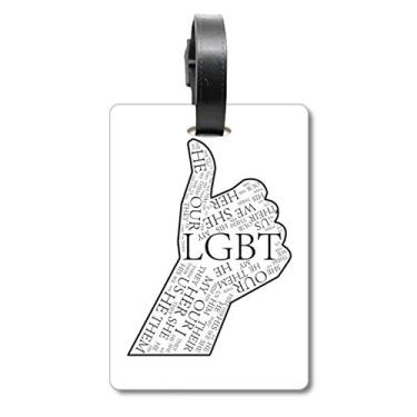 Imagem de LGBT Bandeira de Arco-Íris Ótima Bolsa Etiqueta de Bagagem Etiqueta para Bagagem