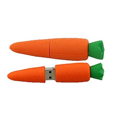 Imagem de Pen Drive USB 64GB em forma de cenoura, USB 2.0, Memory Stick U Disk PenDrive, pendrive, pendrive, pendrive, pen drive USB, pen drive (laranja)