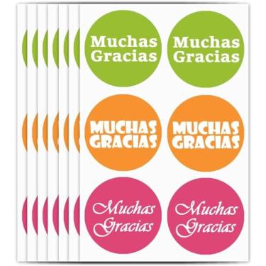 Imagem de Top label Etiquetas de agradecimento espanhol, 300 pcs, 1,5 polegadas
