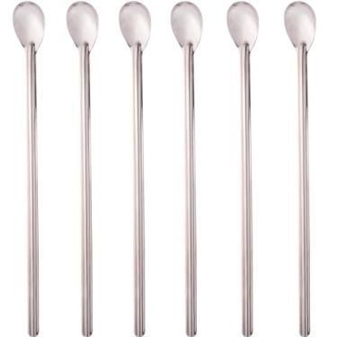 Imagem de Kit 6 Colheres Bailarinas para Drinks Sucos 30cm Aço Inox Longas Lyor Barman Bartender Lyor