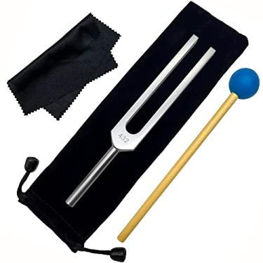 Imagem de Diapasão violeta 432Hz Reparo de DNA Cura Chakra Relaxante Mental Fortalece o Estresse Mantenha o Corpo Mente e Espírito em Perfeito, Sintonizador de Energia Sem Peso com Martelo de Silicone e Pano de Limpeza
