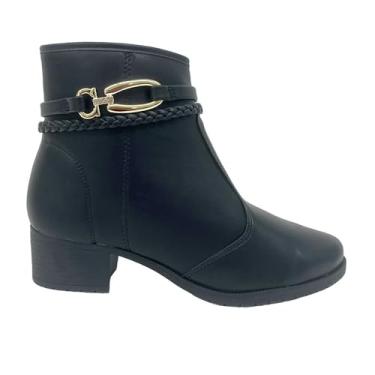 Imagem de Bota Feminina Moleca 5346.102 Preto/Dourado