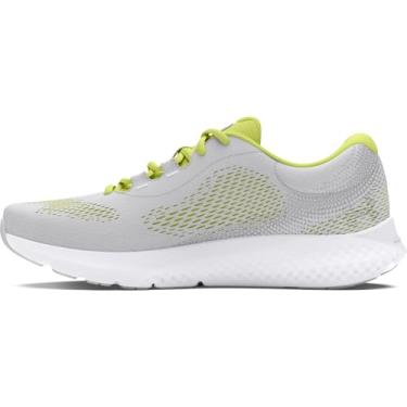 Imagem de Under Armour Tênis de corrida feminino Charged Rogue 4, (102) Cinza Halo/Amarelo Sônico/Branco, 36
